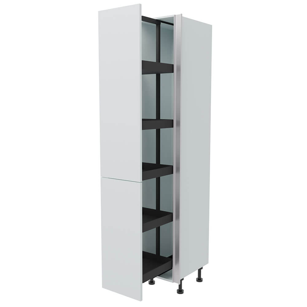 400mm True Handleless Tall Planero Pull Out Larder Unit - 895mm Lower Door (High) - RH Profile