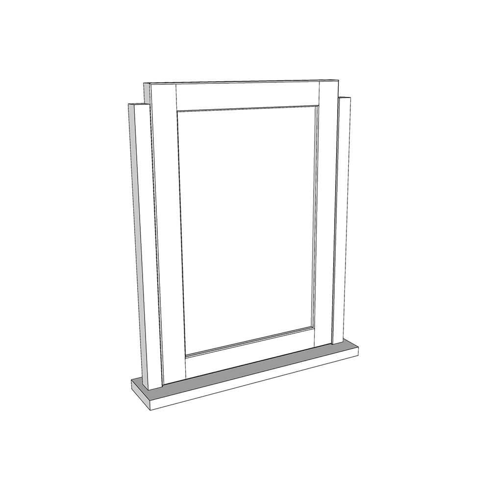Brecan Single Square Mirror - 485mm(W) x 570mm(H)