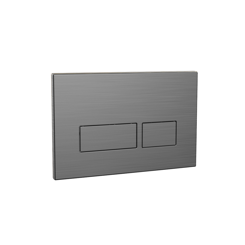 Square Gunmetal Dual Flush Button