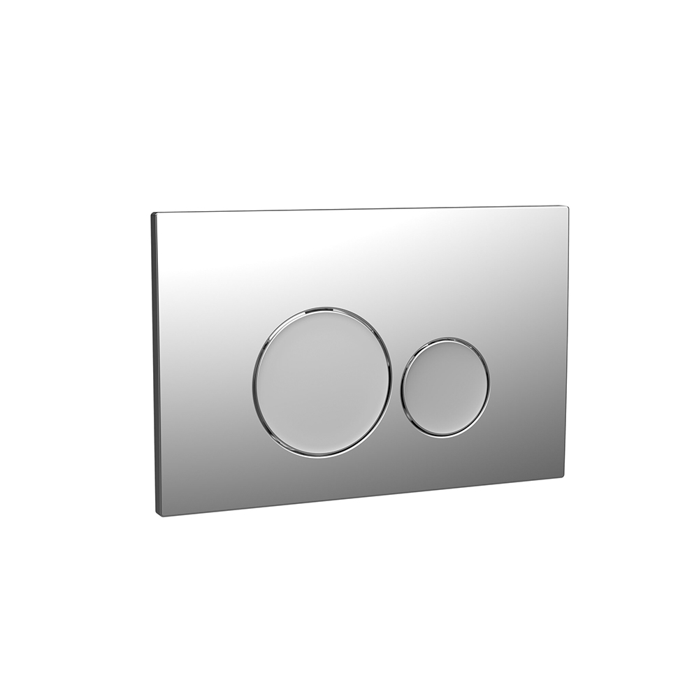 Round Chrome Dual Flush Button