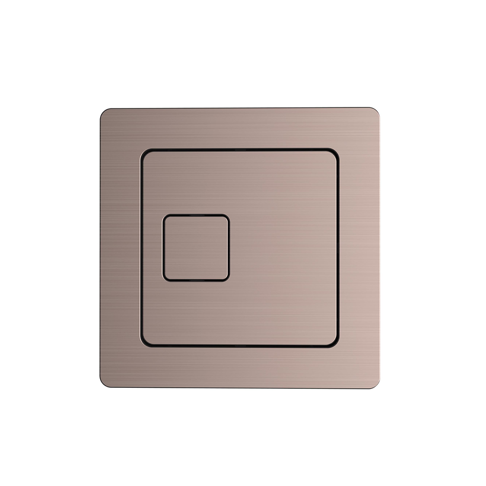 Brushed Bronze Dual Flush Plate Square