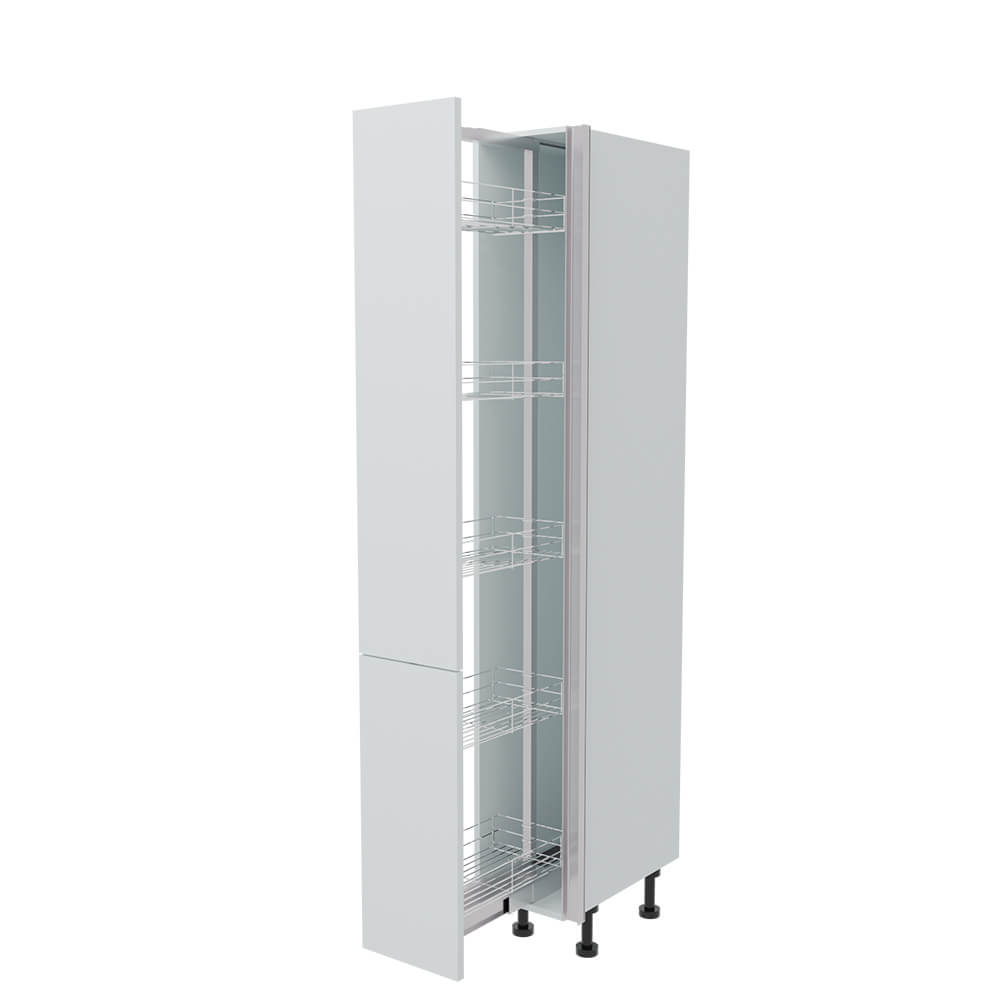300mm True Handleless Tall Pull Out Larder Unit - 715mm Bottom Door (Medium) - RH Profile