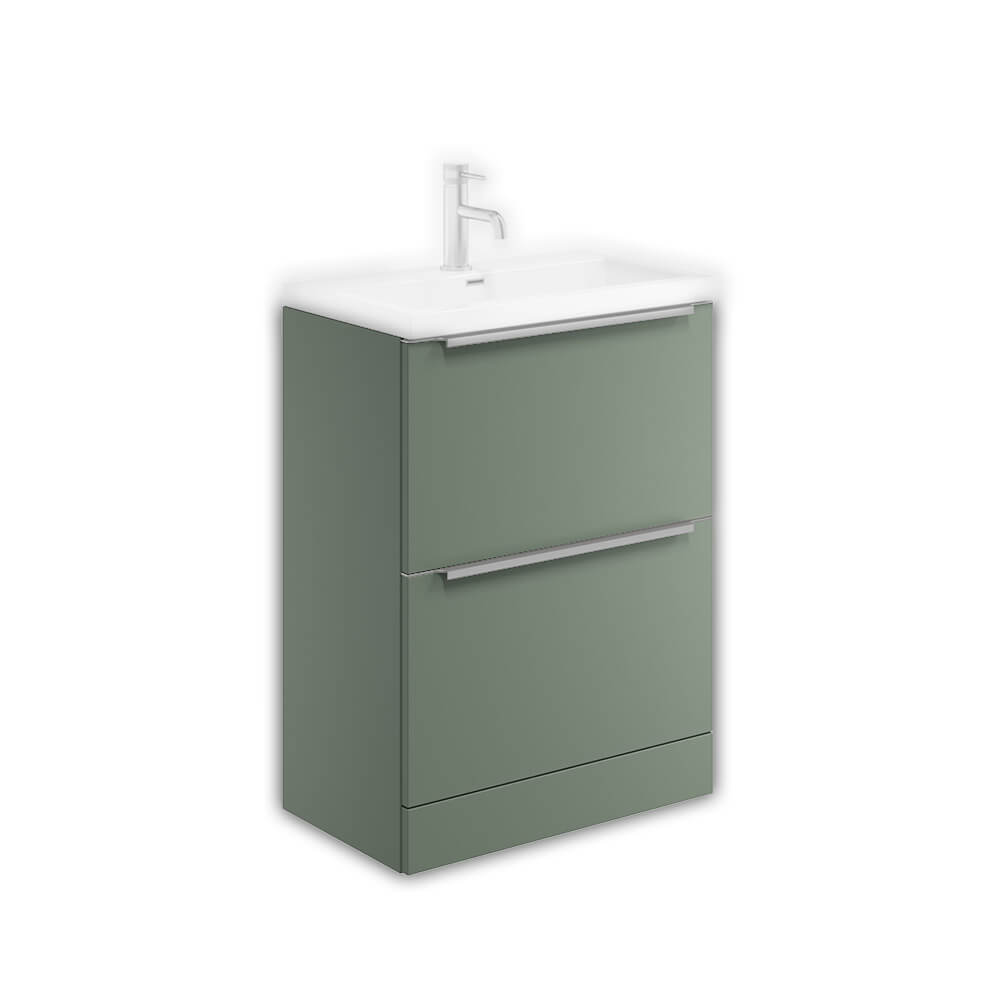 Muro 600mm Floorstanding Basin Cabinet - Reed Green (Component)