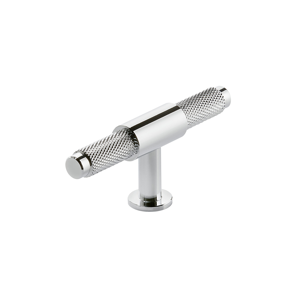 Knurled T Bar 95mm - Chrome