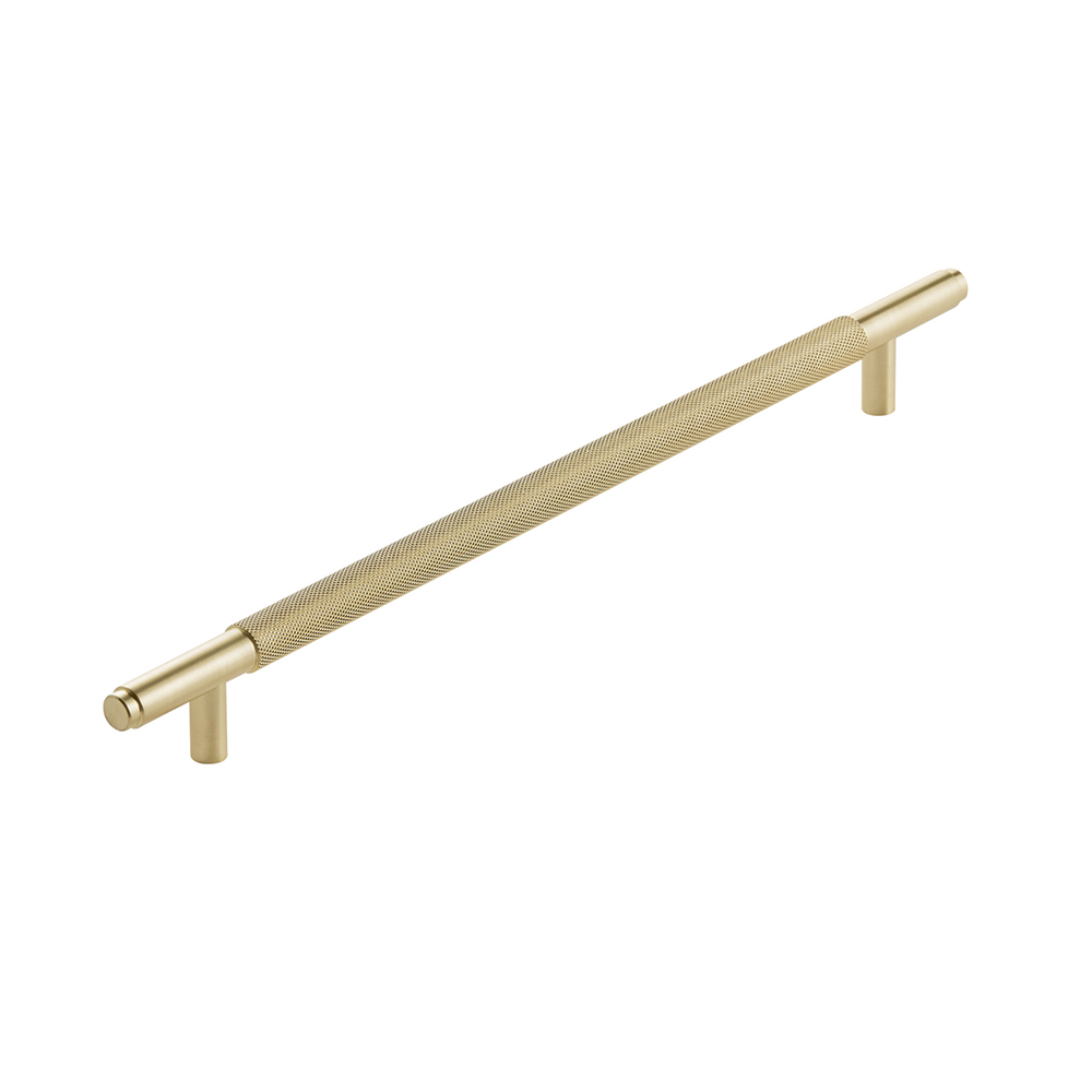 Knurled 400mm Handle - Brushed Brass