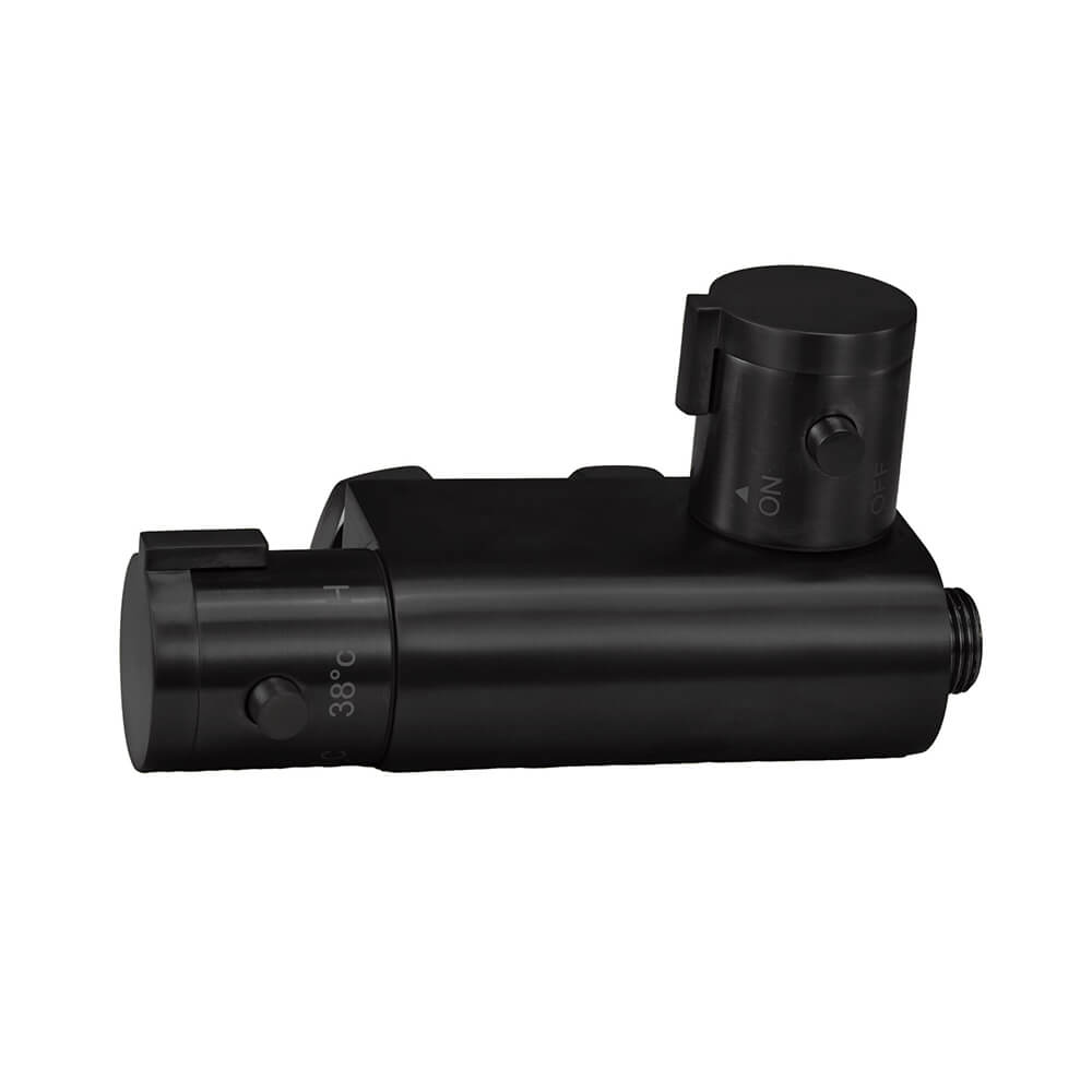 Thermostatic Vertical Valve for Douche - Matte Black