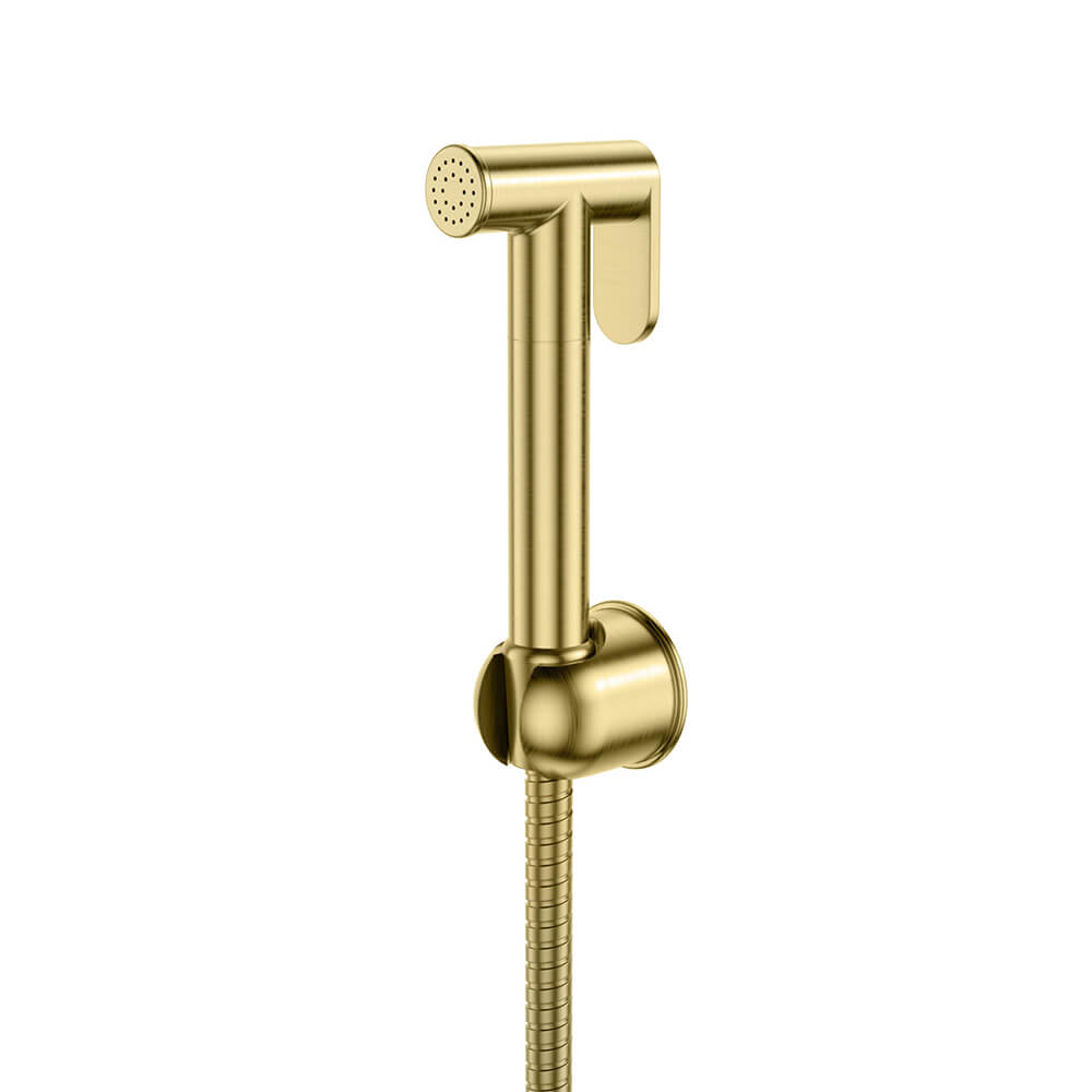 Douche Handset - Flexi and Holder - Brushed Brass
