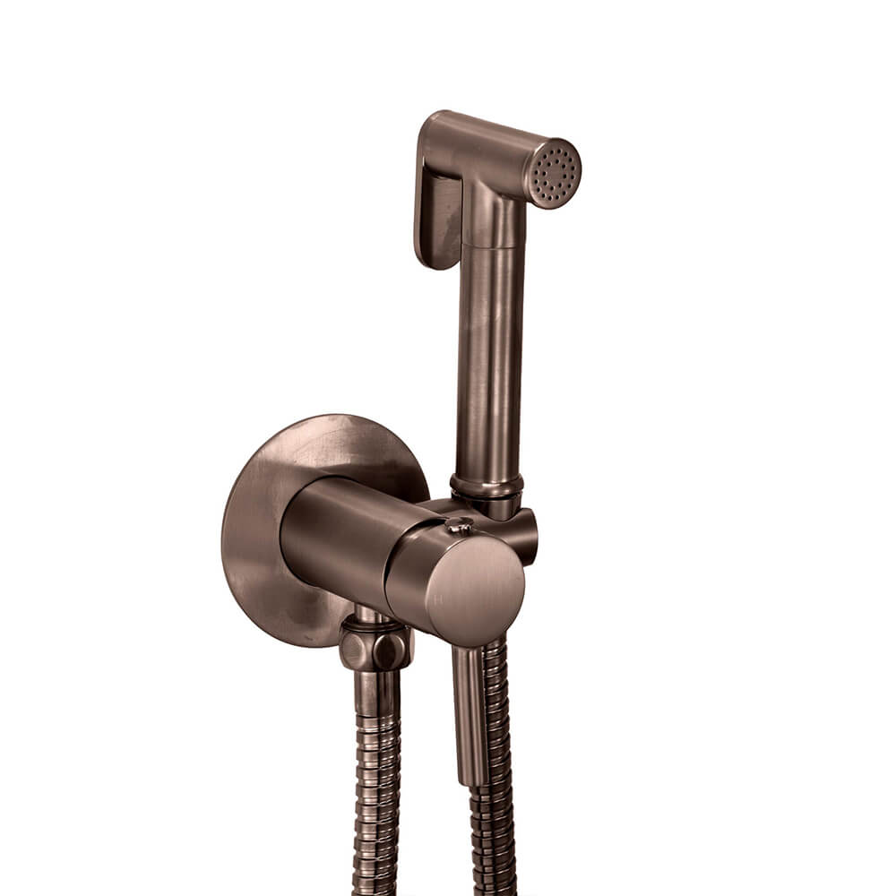 Douche Handset - Flexi and Outlet Elbow - Brushed Bronze