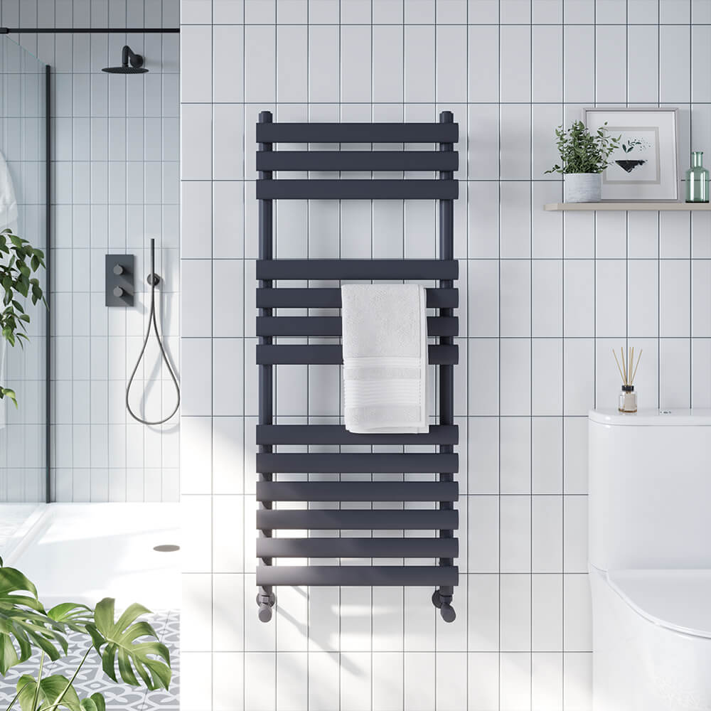 Instyle Towel Radiator - Carbon Anthracite  - 500mm Wide Options