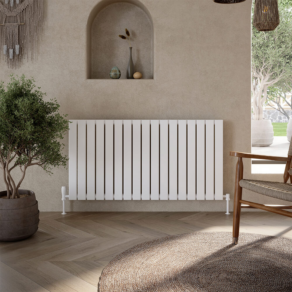 Apex Horizontal Designer Radiator - Single - White - Various Sizes