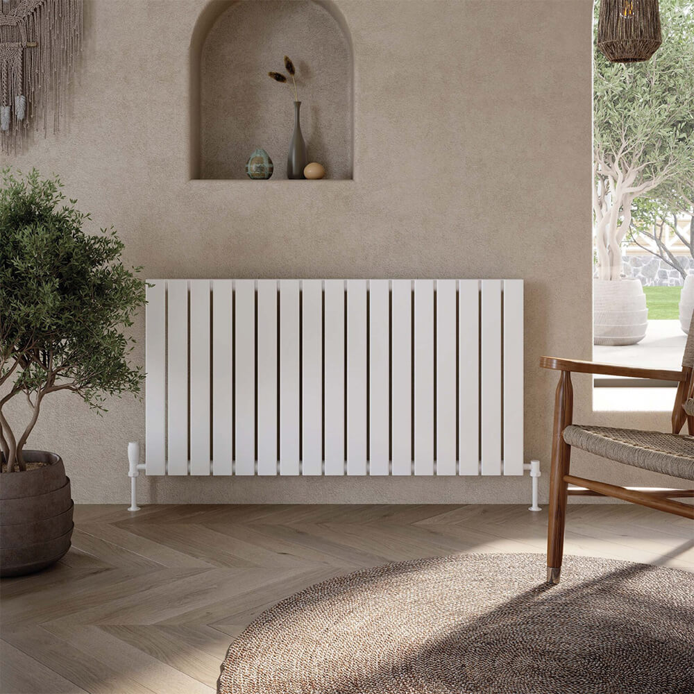 Bravo Horizontal Designer Radiator - Single - White - Various Sizes