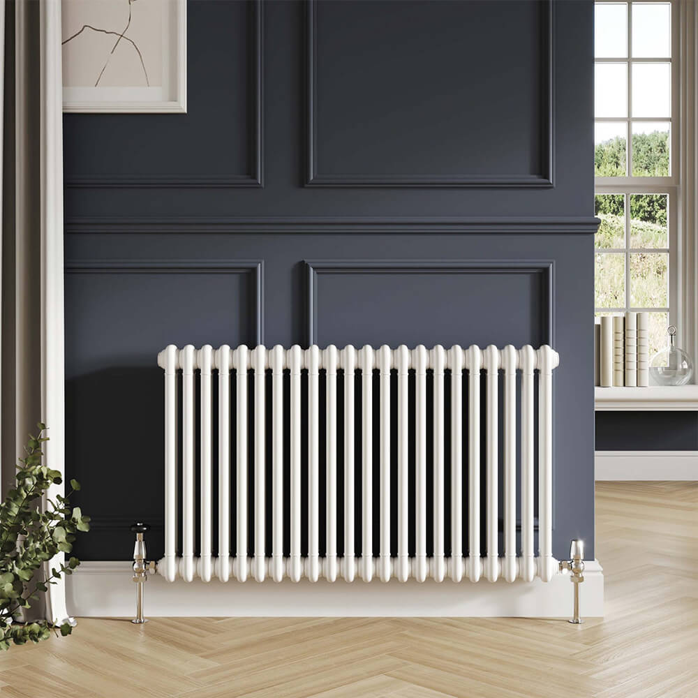 2 Column Horizontal Designer Radiator - White - Various Sizes