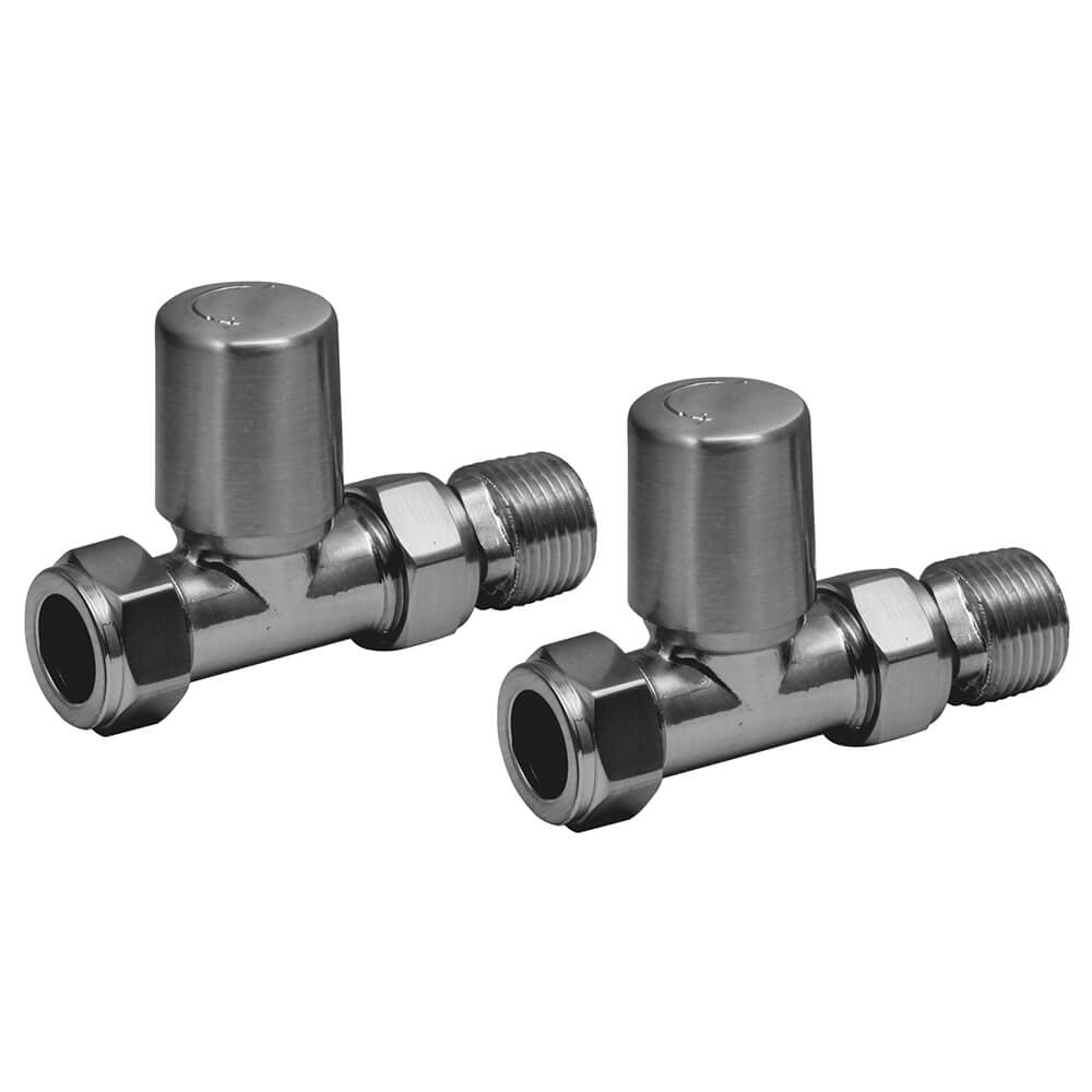 Gunmetal Towel Rail Valves Straight (Pair)