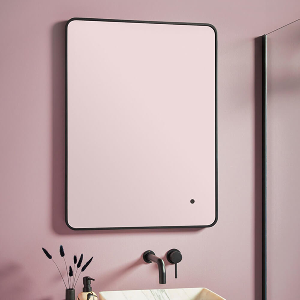 Alfie - Soft Edged LED Mirror - Black - 500mm x 700mm (Mix & Match)
