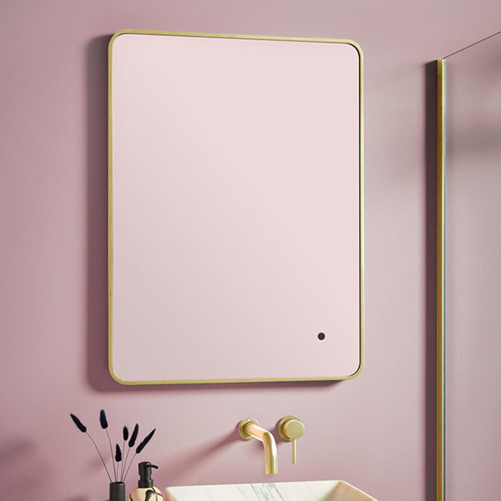 Alfie - Soft Edged LED Mirror - Brushed Brass - 500mm x 700mm (Mix & Match)