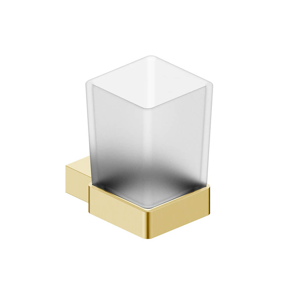Roma Brushed Brass Tumbler Holder
