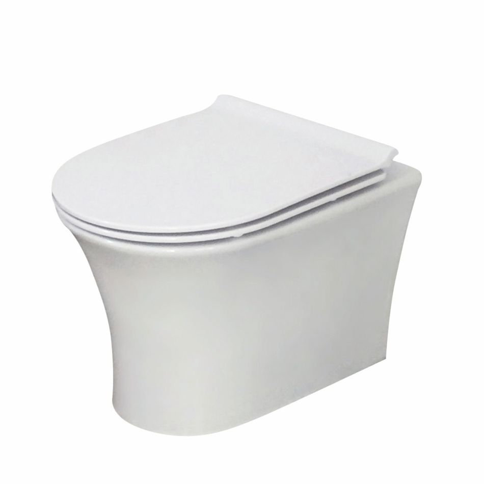 Deia Rimless Wall Hung Pan & Soft Close Seat (Complete)