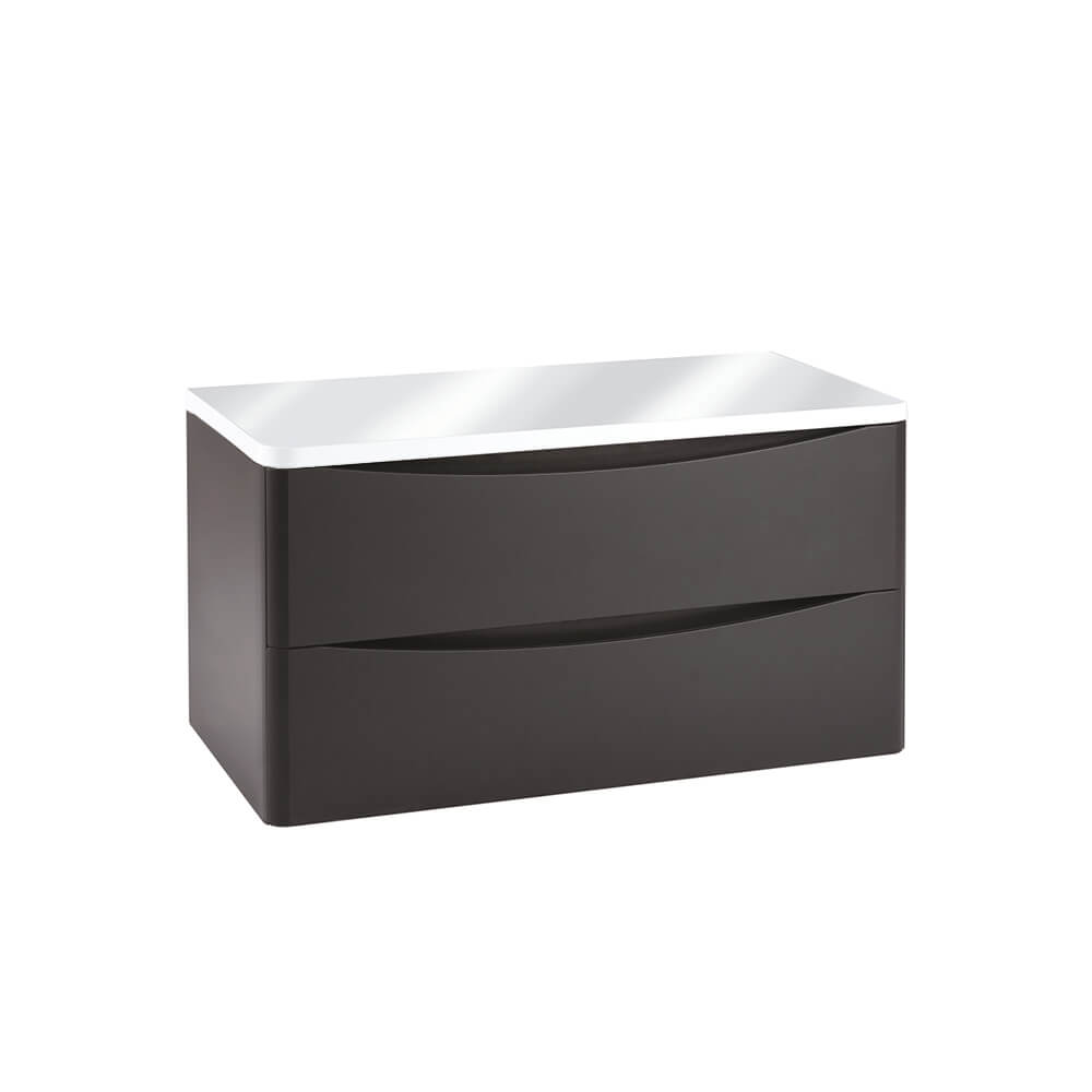 Bella 900 Wall Cabinet with Counter Top - Matte Grey (Complete)