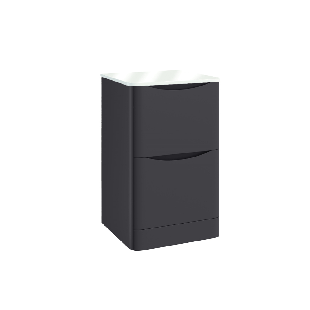 Bella 500 Floor Cabinet with Counter Top - Matte Grey (Complete)