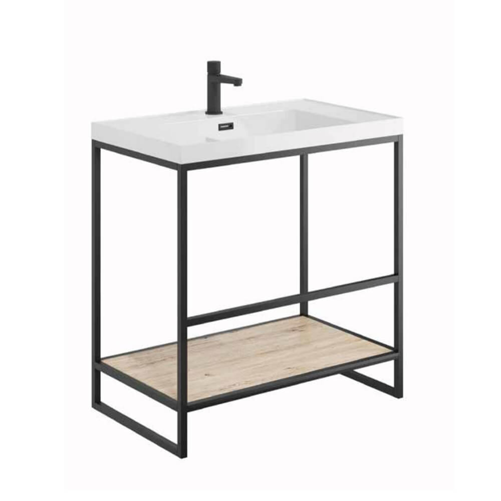 BOHO 800 Floorstanding Black Frame & Basin (Complete)
