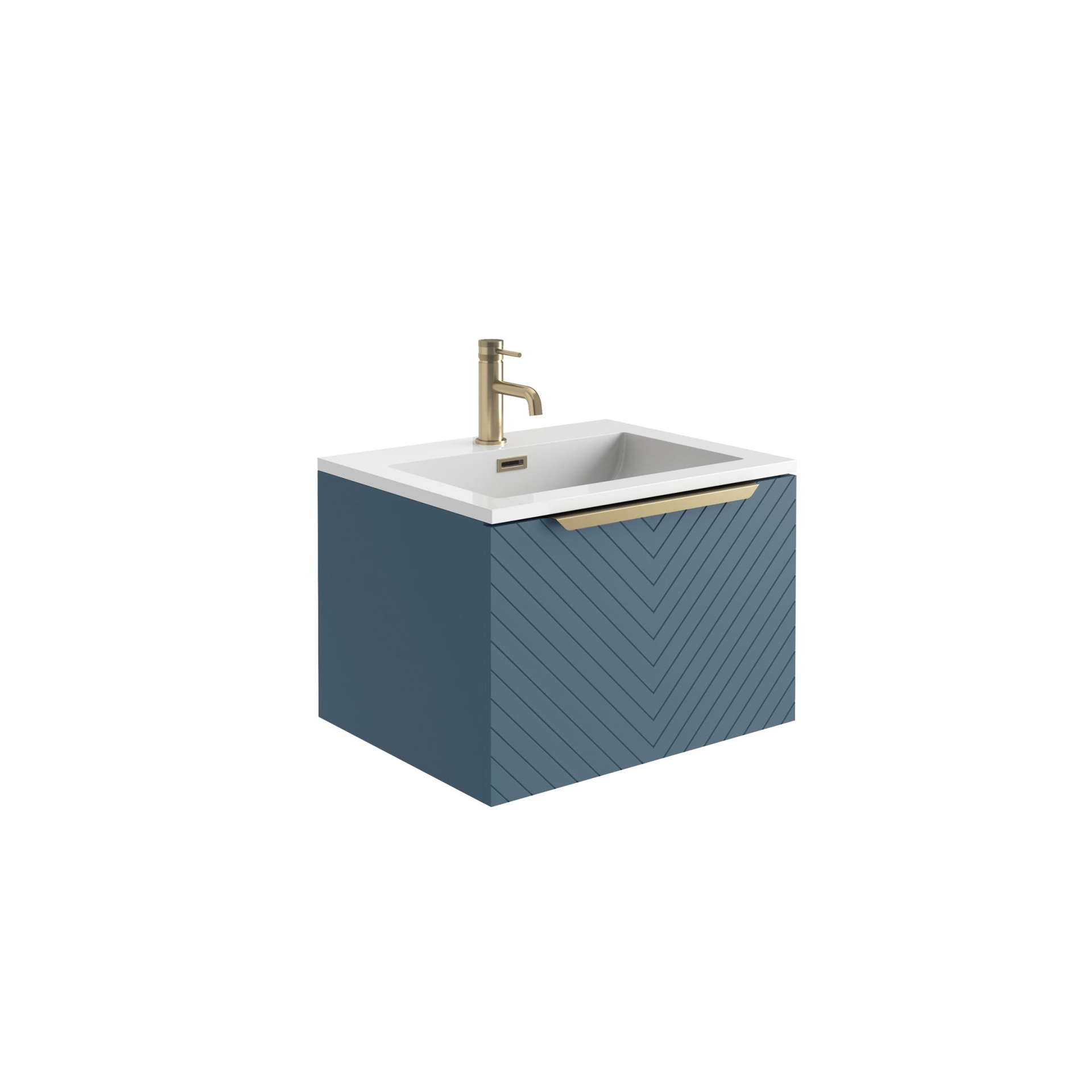 Chevron 600 Cabinet - Matte Twilight Blue (Complete)