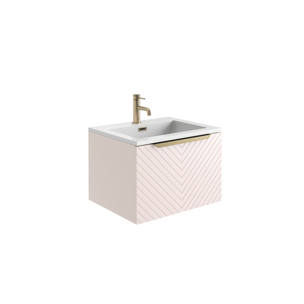 Chevron 600 Cabinet - Matte Pastel Pink (Complete)