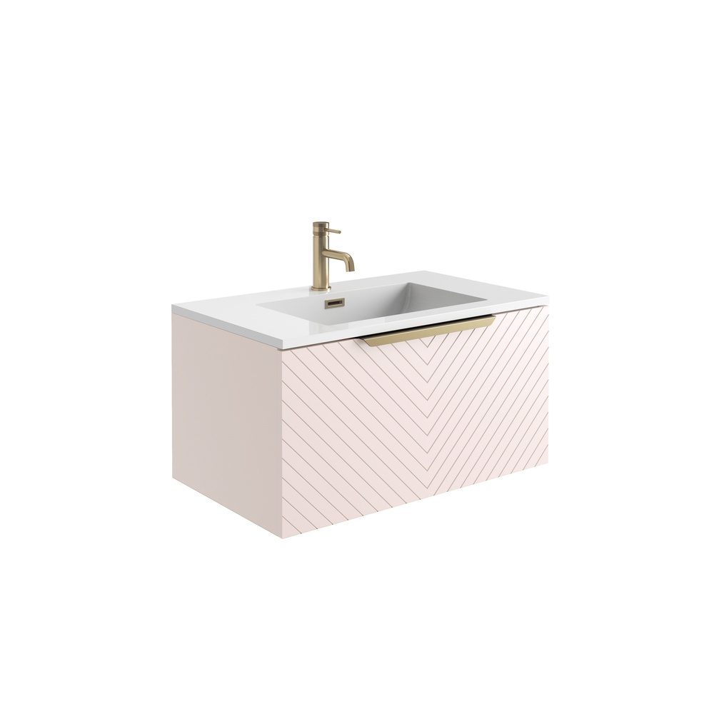 Chevron 800 Cabinet - Matte Pastel Pink (Complete)
