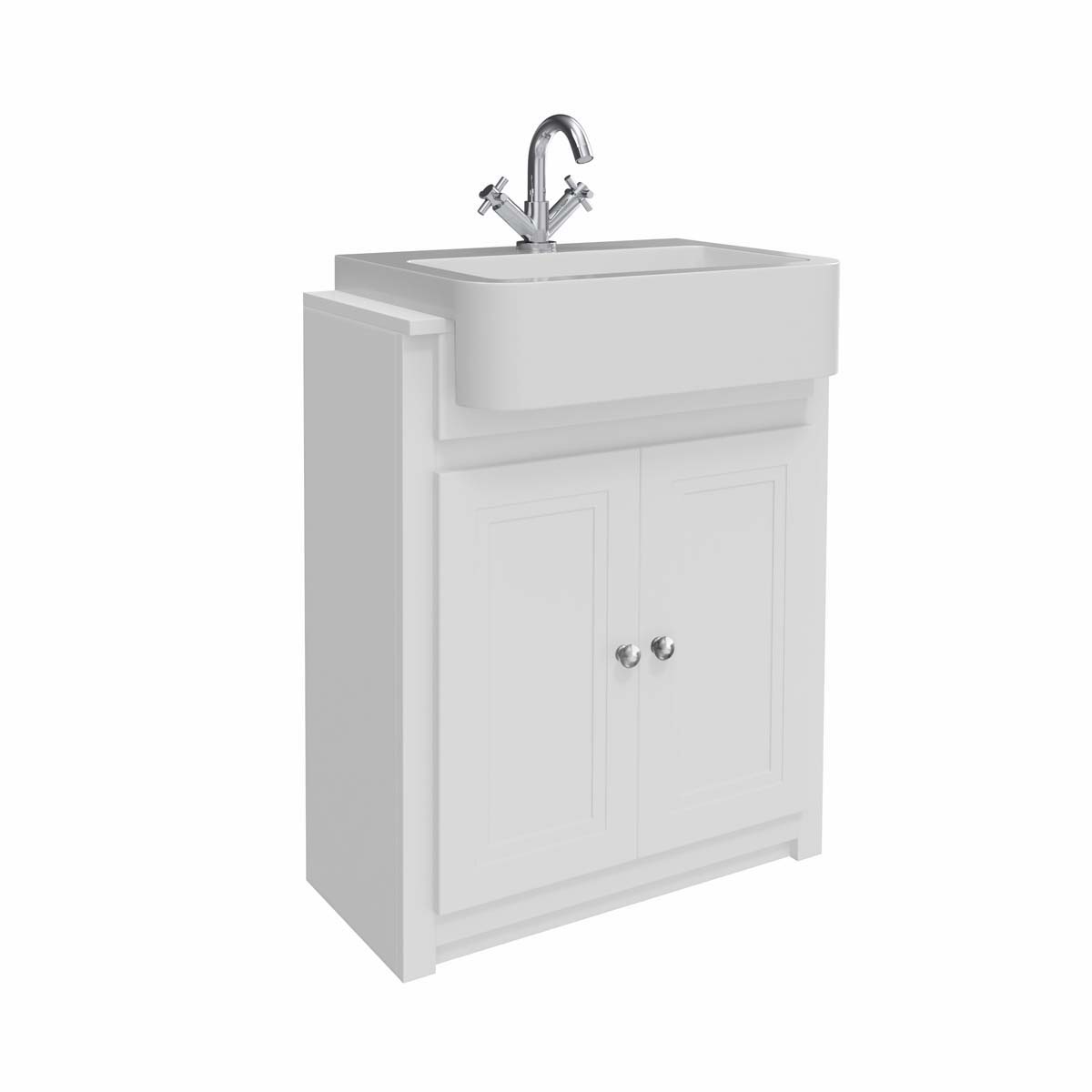 Classica Vanity Unit with Semi-Recessed Basin - Silk Chalk White (Complete)