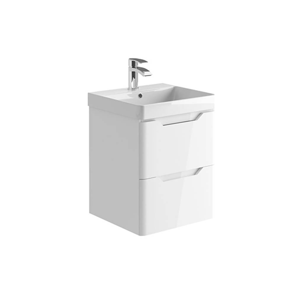 Ella 500 Wall Cabinet - High Gloss White (Complete)