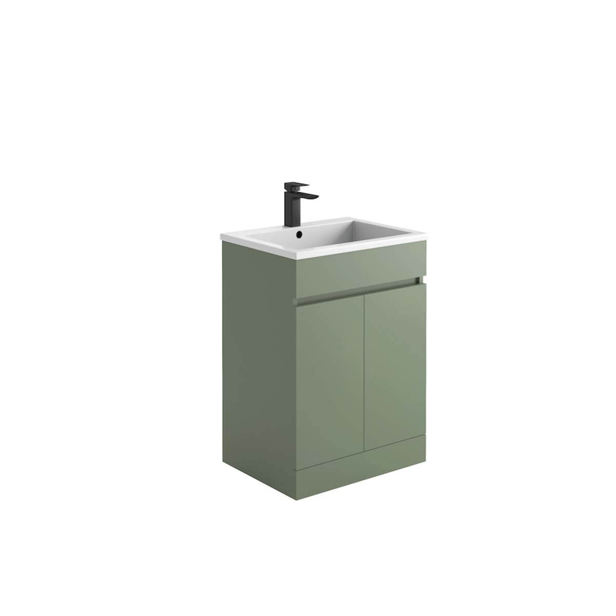 Empire 600 Vanity Unit - Matte Sage Green (Complete)