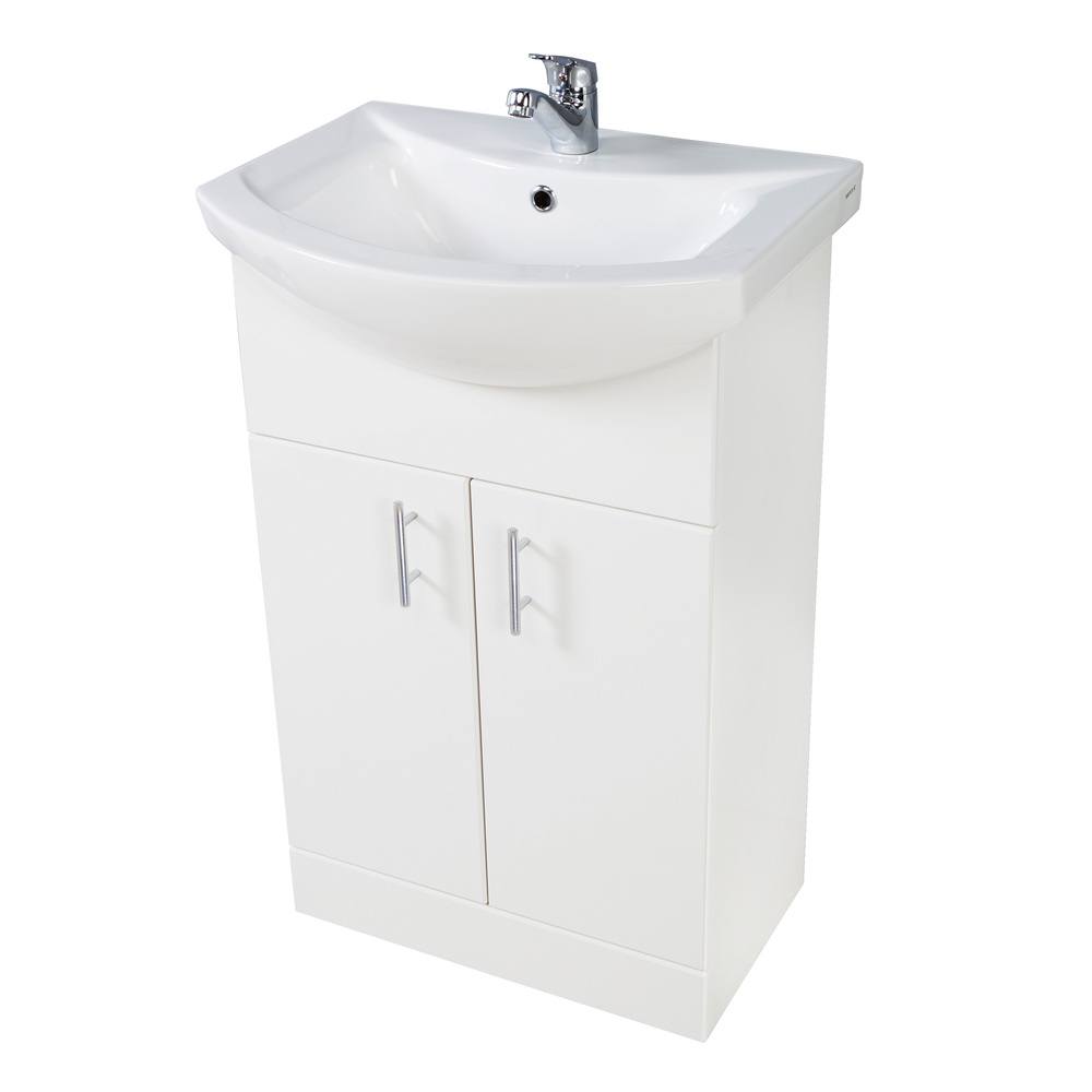 Lanza 550 Floor Cabinet - Polar White (Complete)