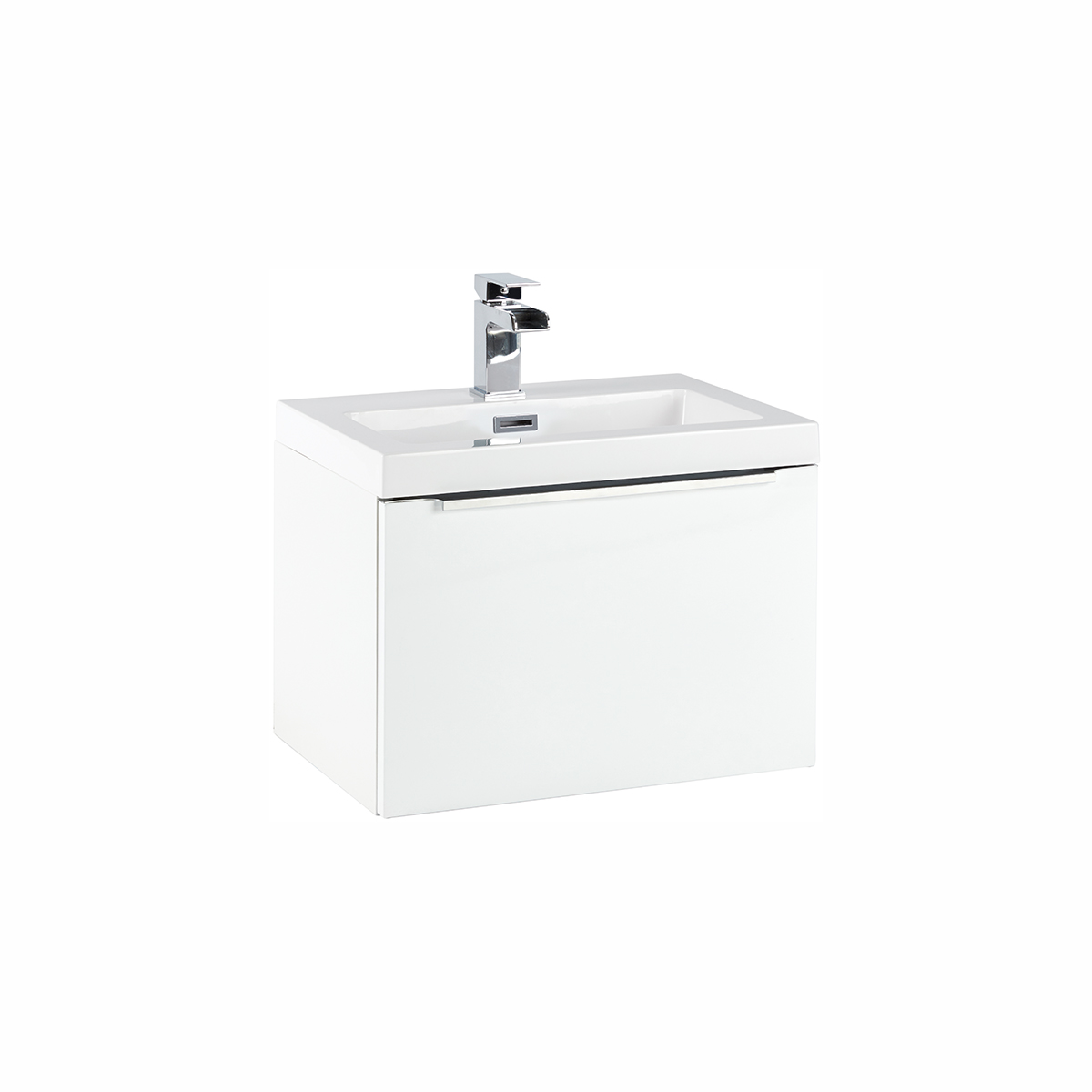 Muro 500 Basin Wall Cabinet - High Gloss White (Complete)