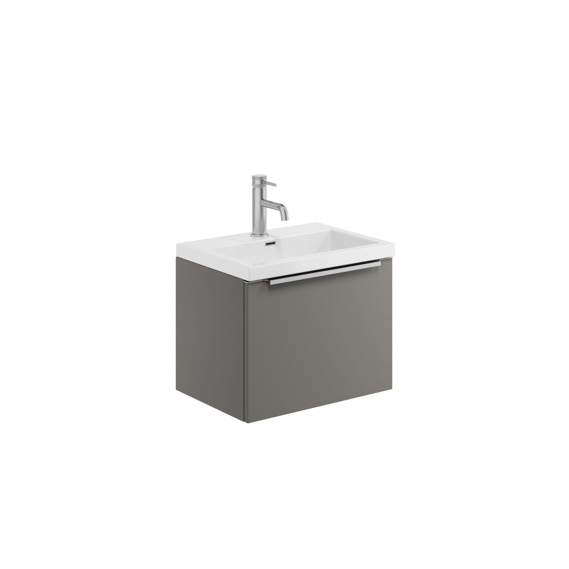 Muro 500 Basin Wall Cabinet - Dust Grey (Complete)