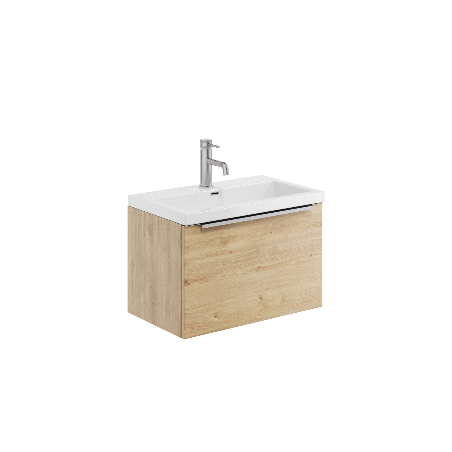Muro 600 Basin Wall Cabinet - Davos Oak (Complete)