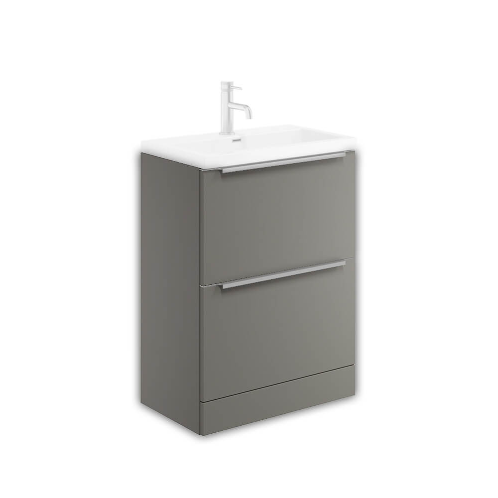 Muro 600 Basin Floorstanding Cabinet - Graphite (Complete)
