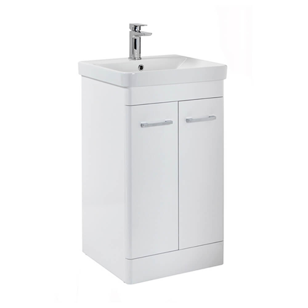 Rossini Floorstanding 500 Vanity Unit - High Gloss White (Complete)