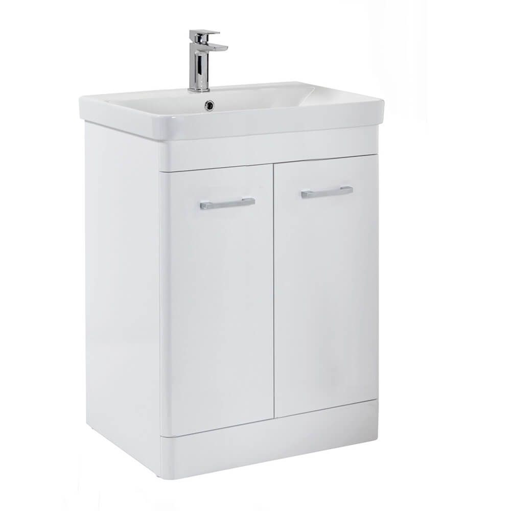 Rossini Floorstanding 800 Vanity Unit - High Gloss White (Complete)