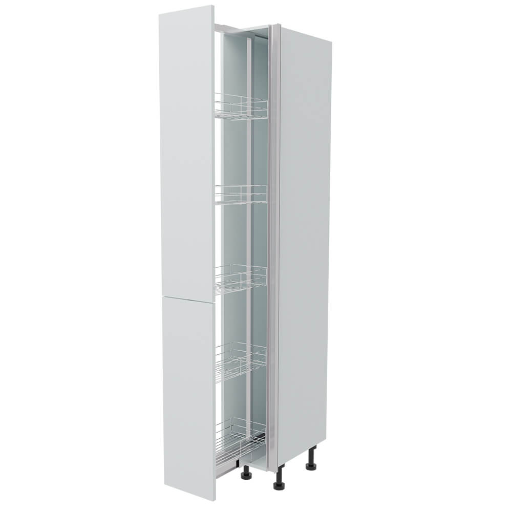 300mm True Handleless Tall Pull Out Larder Unit - 895mm Bottom Door (High) - RH Profile