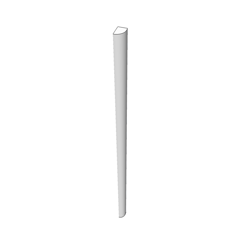 Lynton (F&B or RAL Colour) Radius End Feature - 2400 x 100 x 50mm