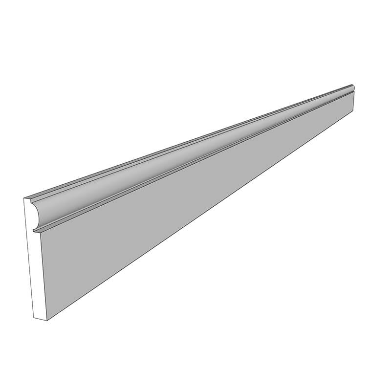 Fairwood (F&B or RAL Colour) Decorative Plinth - Angled - 3000 x 150mm