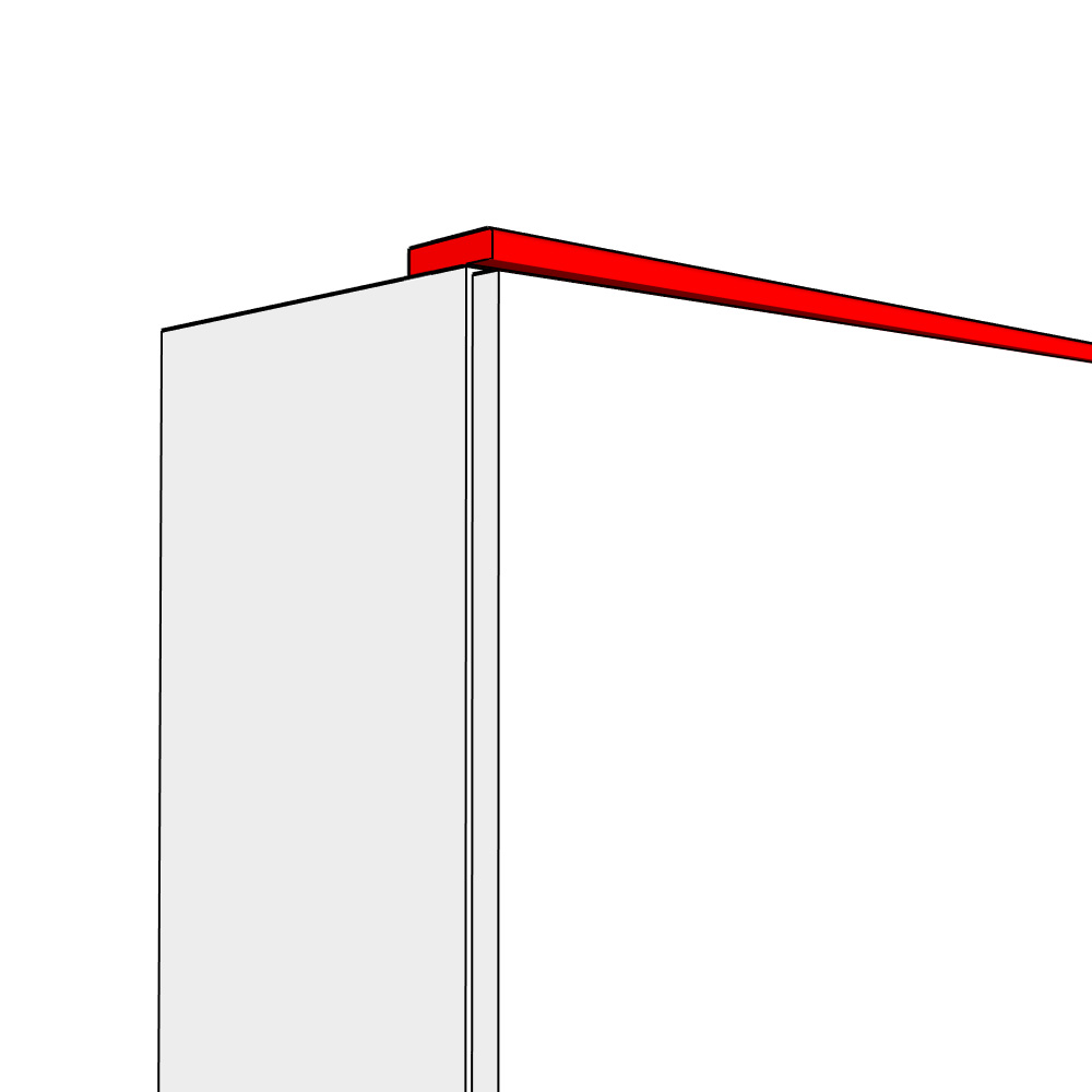 Vento Concrete Straight Cornice - Universal - 18 x 75 x 2750mm (1 Long Side Edged Only)