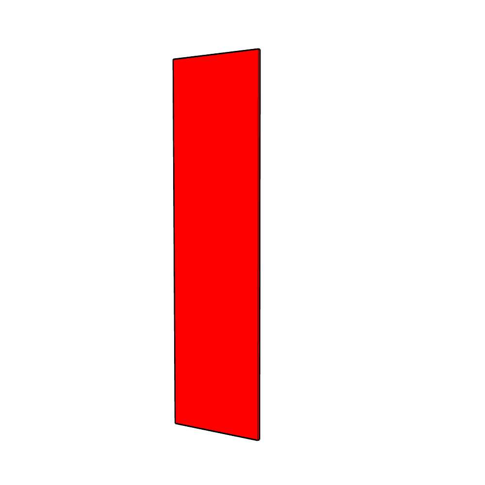 Primo Colour Tall End Panel - Vertical Grain/Pattern - 2400 x 650 x 18mm