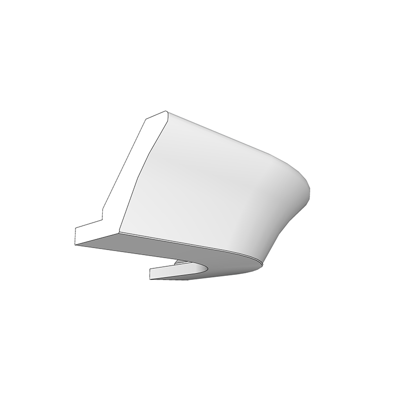Lynton (Premium Colours) External Curved Cornice - Tangent