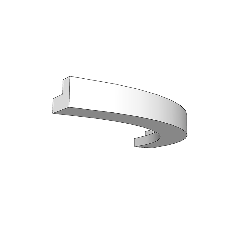 Rivermoor (On-trend Colours) External Curved Cornice - Square End