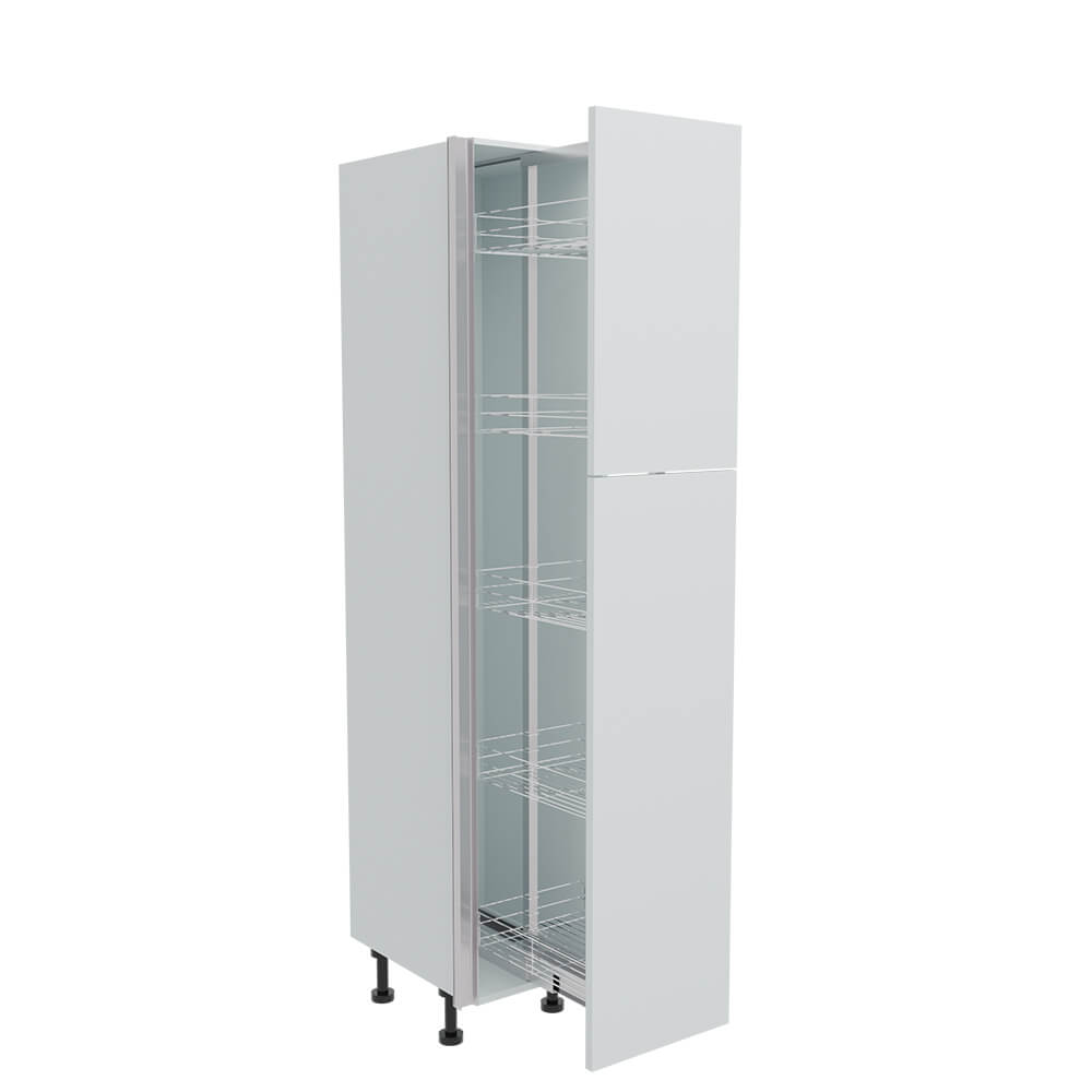 400mm True Handleless Tall Pull Out Larder Unit - 720mm Top Door (Medium) - LH Profile