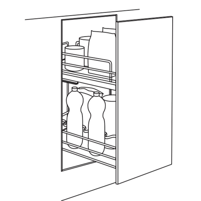 MODUS Piatto Matt Charcoal Dynamic Pull Out Base Unit