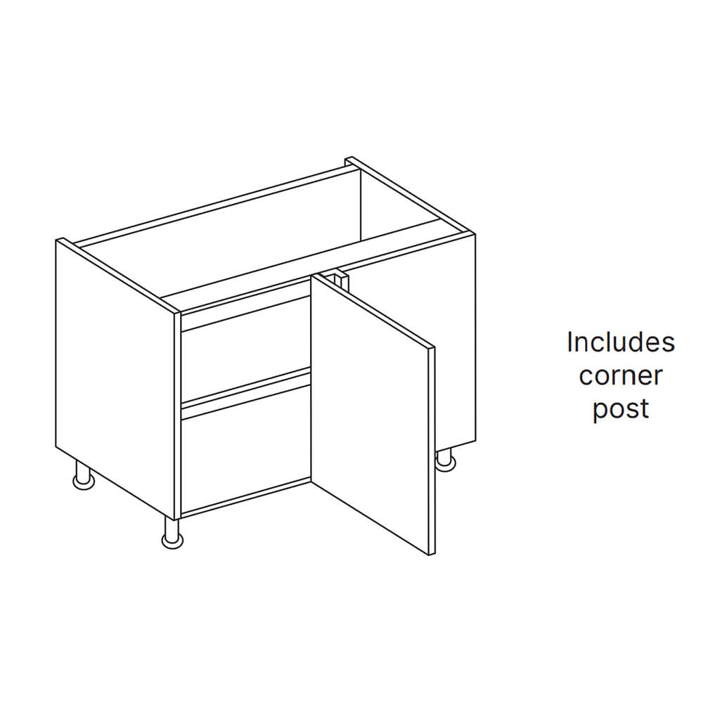 MODUS Piatto Matt Charcoal Corner Base Units