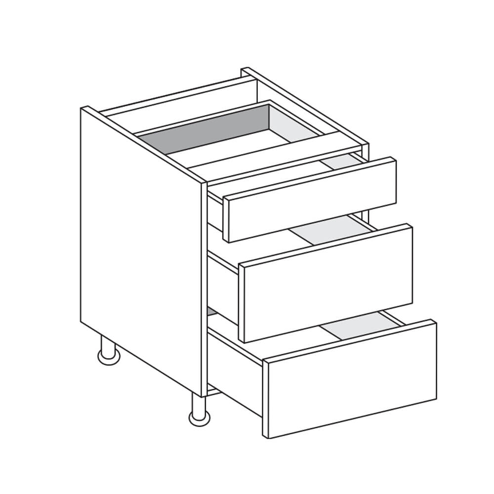 MODUS Senza Matt Dove Grey 3 Drawer Units