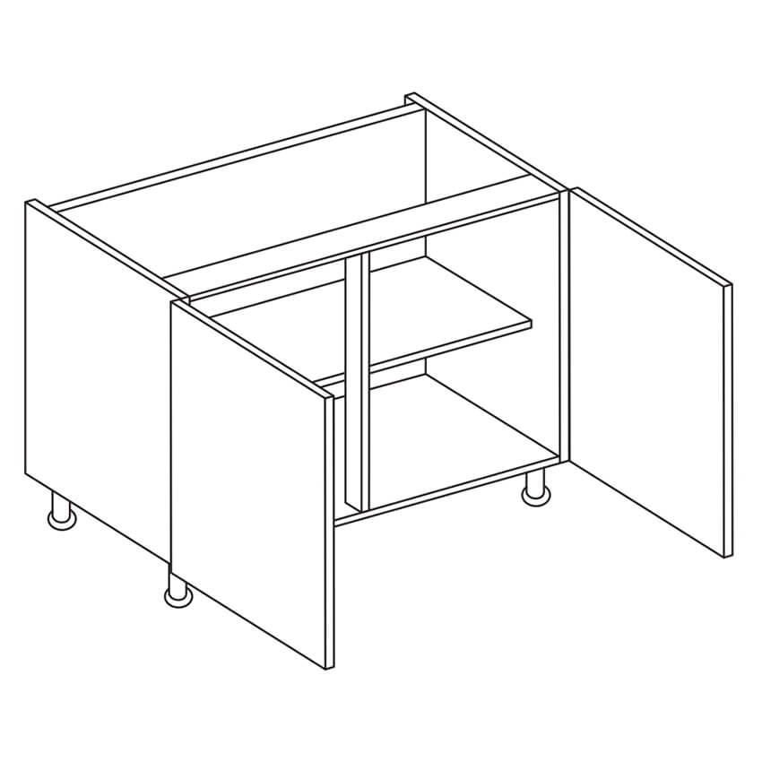 MODUS Senza Matt Dove Grey Base Units - Double Door