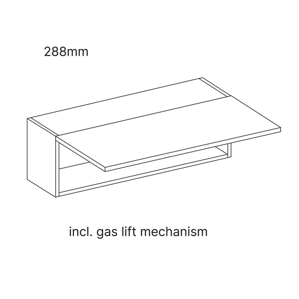 MODUS Senza Gloss Dove Grey Bridging Units - 288mm High